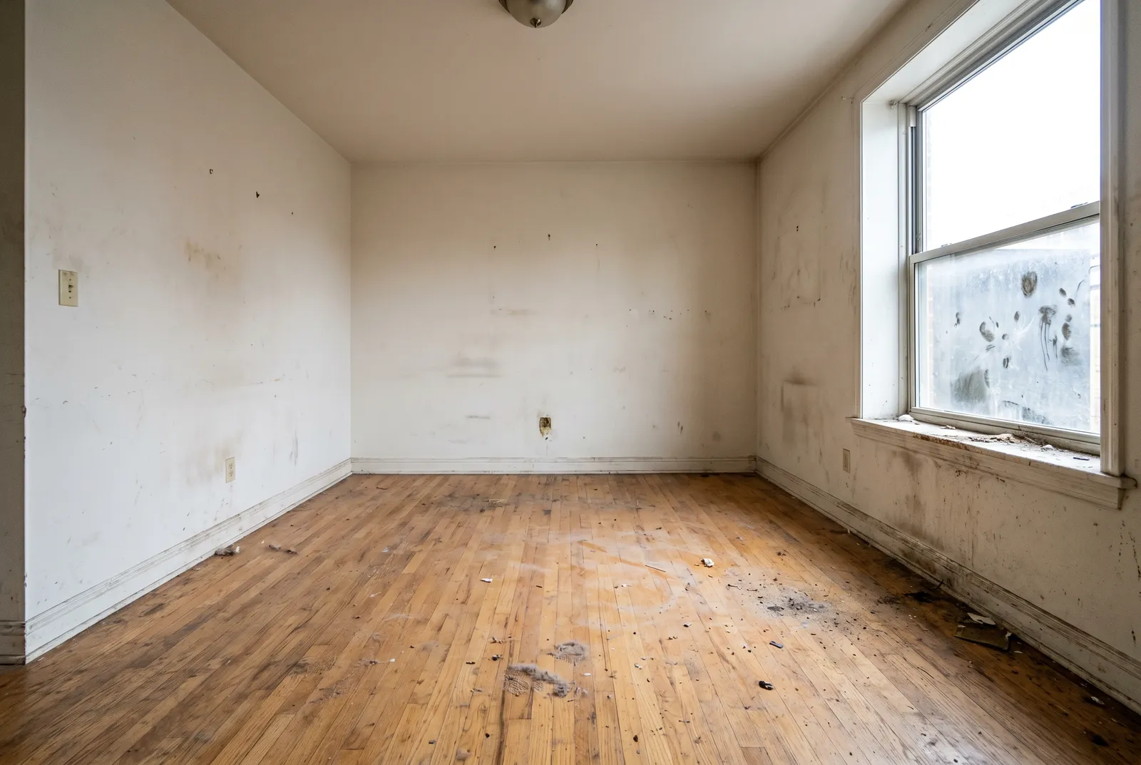 Move-out apartment before cleaning